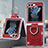 Hard Rigid Plastic Matte Finish Front and Back Cover Case 360 Degrees SD3 for Samsung Galaxy Z Flip5 5G Red