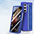 Hard Rigid Plastic Matte Finish Front and Back Cover Case 360 Degrees SD3 for Samsung Galaxy Z Fold5 5G Blue