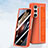 Hard Rigid Plastic Matte Finish Front and Back Cover Case 360 Degrees SD3 for Samsung Galaxy Z Fold5 5G Orange