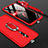 Hard Rigid Plastic Matte Finish Front and Back Cover Case 360 Degrees with Finger Ring Stand for Oppo Reno2 Z Red