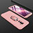 Hard Rigid Plastic Matte Finish Front and Back Cover Case 360 Degrees with Finger Ring Stand for Samsung Galaxy A6 Plus Pink