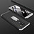 Hard Rigid Plastic Matte Finish Front and Back Cover Case 360 Degrees with Finger Ring Stand for Samsung Galaxy A6 Plus Silver