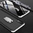 Hard Rigid Plastic Matte Finish Front and Back Cover Case 360 Degrees with Finger Ring Stand for Samsung Galaxy A90 5G Silver and Black