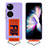 Hard Rigid Plastic Matte Finish Front and Back Cover Case 360 Degrees Z01L for Huawei P60 Pocket Purple
