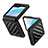 Hard Rigid Plastic Matte Finish Front and Back Cover Case 360 Degrees Z01L for Samsung Galaxy Z Flip5 5G Black