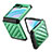 Hard Rigid Plastic Matte Finish Front and Back Cover Case 360 Degrees Z01L for Samsung Galaxy Z Flip5 5G Green