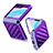 Hard Rigid Plastic Matte Finish Front and Back Cover Case 360 Degrees Z01L for Samsung Galaxy Z Flip5 5G Purple