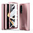 Hard Rigid Plastic Matte Finish Front and Back Cover Case 360 Degrees Z01L for Samsung Galaxy Z Fold5 5G Rose Gold