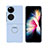 Hard Rigid Plastic Matte Finish Front and Back Cover Case 360 Degrees Z02L for Huawei Pocket S Sky Blue