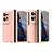 Hard Rigid Plastic Matte Finish Front and Back Cover Case 360 Degrees ZL4 for Oppo Find N2 5G Rose Gold