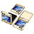 Hard Rigid Plastic Matte Finish Front and Back Cover Case 360 Degrees ZL9 for Samsung Galaxy Z Flip5 5G Gold