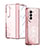 Hard Rigid Plastic Matte Finish Front and Back Cover Case 360 Degrees ZL9 for Samsung Galaxy Z Fold5 5G Rose Gold