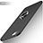 Hard Rigid Plastic Matte Finish Snap On Case with Finger Ring Stand A01 for Apple iPhone 6 Plus Black