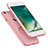 Hard Rigid Plastic Matte Finish Snap On Case with Finger Ring Stand A01 for Apple iPhone 7 Pink