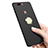 Hard Rigid Plastic Matte Finish Snap On Case with Finger Ring Stand A02 for Huawei Honor V8 Black