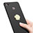 Hard Rigid Plastic Matte Finish Snap On Case with Finger Ring Stand A02 for Xiaomi Redmi 3S Prime Black