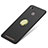 Hard Rigid Plastic Matte Finish Snap On Case with Finger Ring Stand A02 for Xiaomi Redmi 3S Prime Black