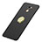 Hard Rigid Plastic Matte Finish Snap On Case with Finger Ring Stand A03 for Huawei Y7 Prime Black