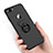 Hard Rigid Plastic Matte Finish Snap On Case with Finger Ring Stand A06 for Apple iPhone 7 Plus Black