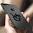 Hard Rigid Plastic Matte Finish Snap On Case with Finger Ring Stand A06 for Apple iPhone 7 Plus Black
