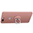 Hard Rigid Plastic Matte Finish Snap On Case with Finger Ring Stand for Huawei Honor V8 Rose Gold