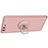 Hard Rigid Plastic Matte Finish Snap On Case with Finger Ring Stand for Huawei P10 Plus Pink