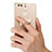 Hard Rigid Plastic Matte Finish Snap On Case with Finger Ring Stand for Huawei P9 Gold