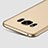 Hard Rigid Plastic Matte Finish Snap On Case with Finger Ring Stand for Samsung Galaxy S8 Gold