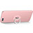 Hard Rigid Plastic Matte Finish Snap On Case with Finger Ring Stand for Xiaomi Mi 6 Pink