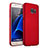 Hard Rigid Plastic Matte Finish Snap On Cover for Samsung Galaxy S7 G930F G930FD Red