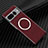 Hard Rigid Plastic Matte Finish Twill Snap On Case Cover with Mag-Safe Magnetic for Google Pixel 7 Pro 5G Red