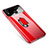 Hard Rigid Plastic Mirror Cover Case 360 Degrees Magnetic Finger Ring Stand for Huawei P Smart+ Plus Red