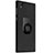 Hard Rigid Plastic Quicksand Cover with Finger Ring Stand for Sony Xperia L1 Black