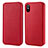 Leather Case Flip Cover for Apple iPhone X Red