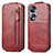 Leather Case Flip Cover Vertical for Huawei Honor X7b Red