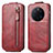 Leather Case Flip Cover Vertical for Huawei Mate 50 Pro Red