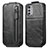 Leather Case Flip Cover Vertical for Motorola Moto E32 Black