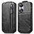 Leather Case Flip Cover Vertical for Oppo A58 5G Black