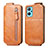 Leather Case Flip Cover Vertical for Oppo A96 4G Brown