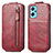 Leather Case Flip Cover Vertical for Oppo A96 4G Red