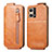 Leather Case Flip Cover Vertical for Oppo Reno7 4G Brown