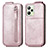 Leather Case Flip Cover Vertical for Realme C35 Rose Gold