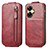 Leather Case Flip Cover Vertical for Realme C55 Red