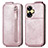 Leather Case Flip Cover Vertical for Realme C55 Rose Gold