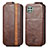 Leather Case Flip Cover Vertical for Samsung Galaxy A22 5G Brown