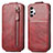 Leather Case Flip Cover Vertical for Samsung Galaxy A32 4G Red