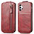 Leather Case Flip Cover Vertical for Samsung Galaxy A32 5G Red