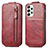 Leather Case Flip Cover Vertical for Samsung Galaxy A73 5G Red