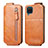 Leather Case Flip Cover Vertical for Samsung Galaxy F12 Brown