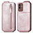 Leather Case Flip Cover Vertical for Samsung Galaxy M13 5G Rose Gold